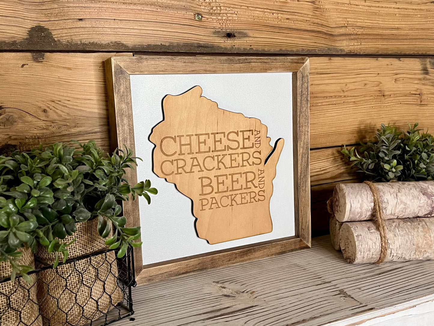 Wisconsin Art | Wisconsin Packers Sign | Wisconsin Home Decor | Wisconsin Gifts