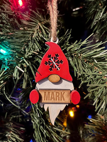 Personalized Gnome Christmas Ornament | Personalized Kid's Christmas Ornament | Gnome Oranment