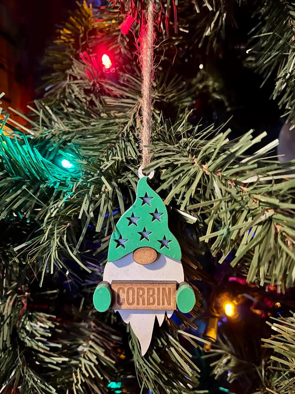 Personalized Gnome Christmas Ornament | Personalized Kid's Christmas Ornament | Gnome Oranment