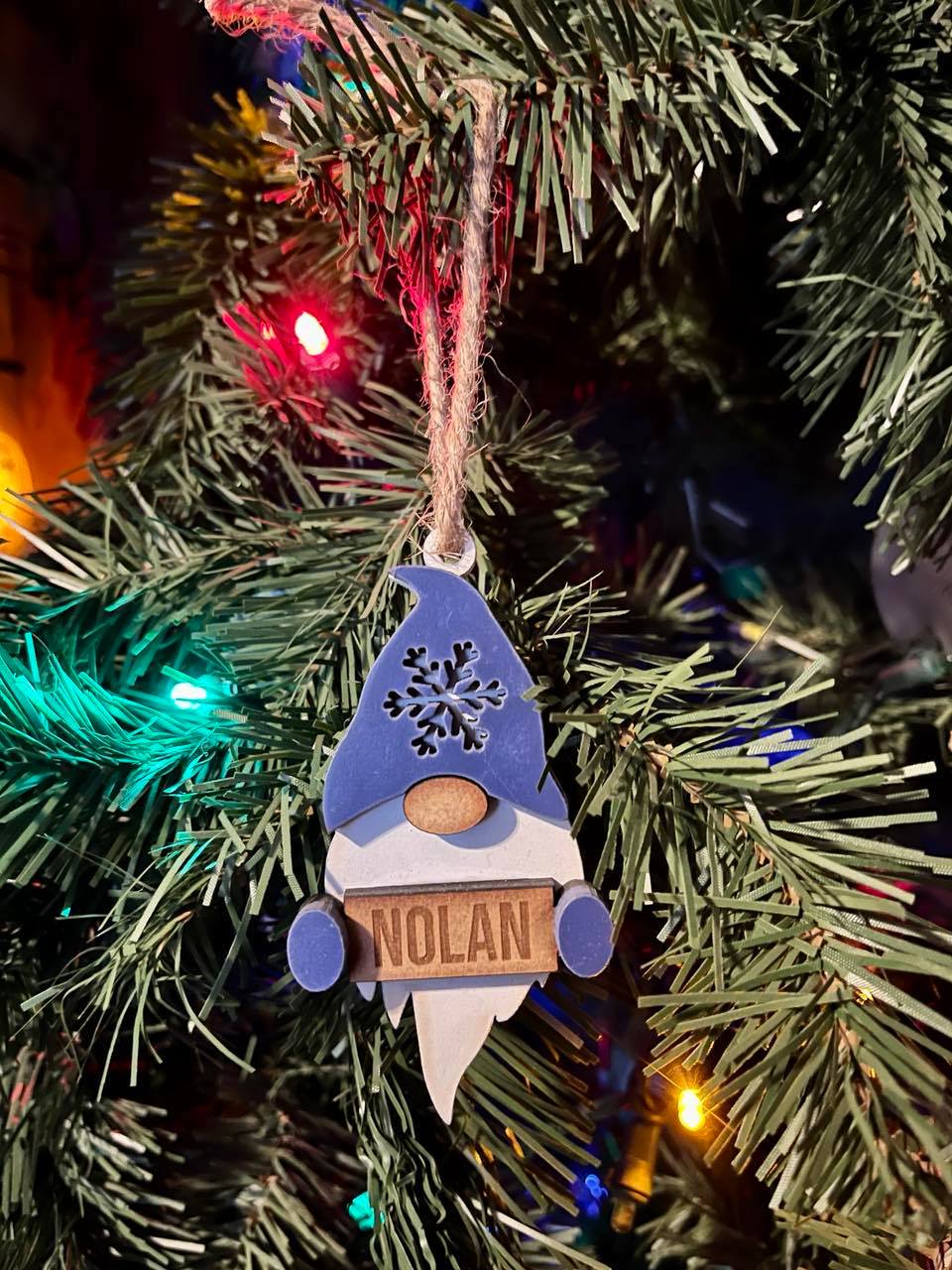 Personalized Gnome Christmas Ornament | Personalized Kid's Christmas Ornament | Gnome Oranment