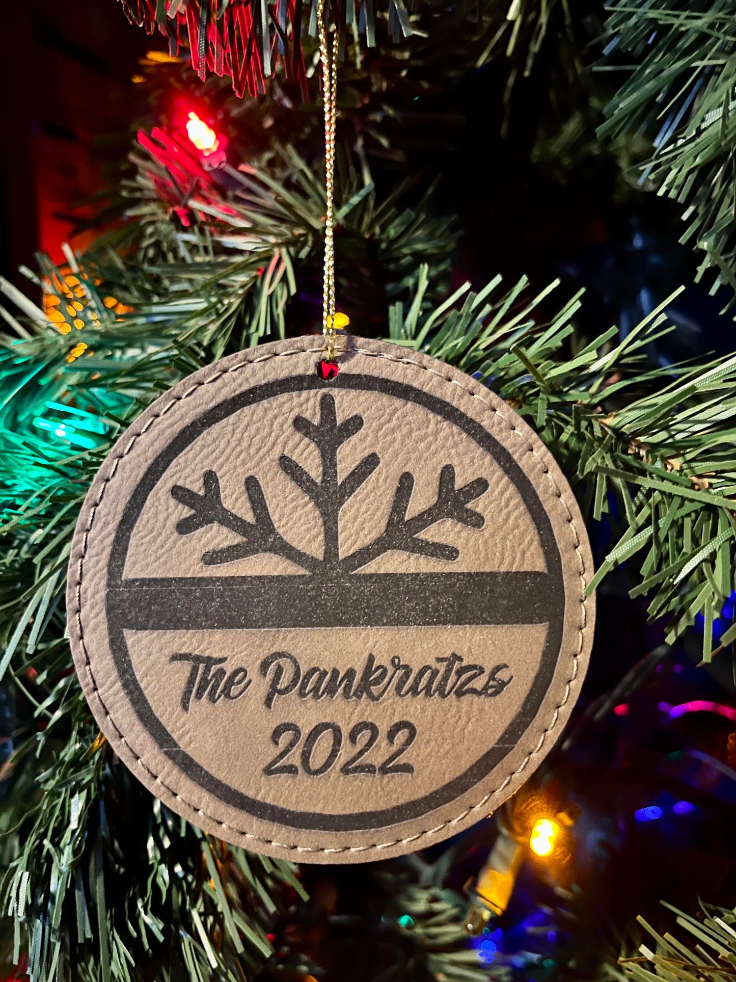 Yearly Family Ornament | Leather Ornament