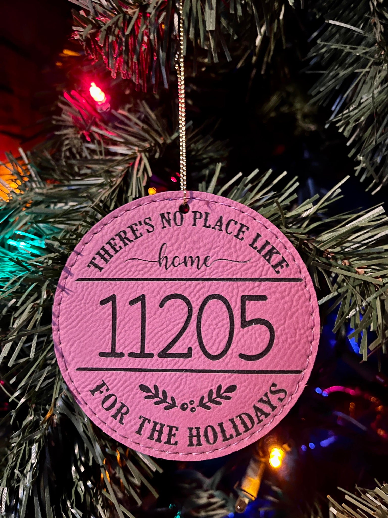New House Ornament | Leather Ornament | Zip Code Ornament | House Number Ornament