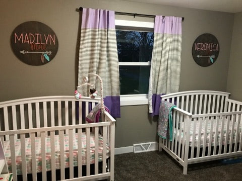 Personalized 3D Cutout Nursery Decor Sign with Child's Name and Arrow