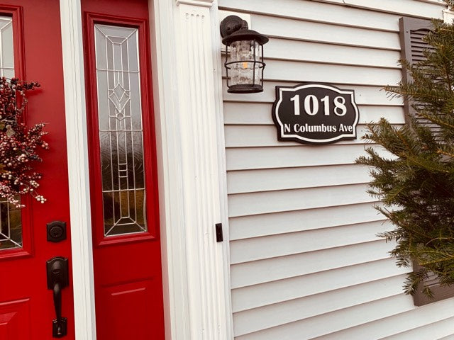 Custom Wood House Number and Street Name | Raised Lettering Sign | Unique Address Sign