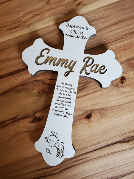 Personalized Baptismal Gift | Personalized Wood Cross