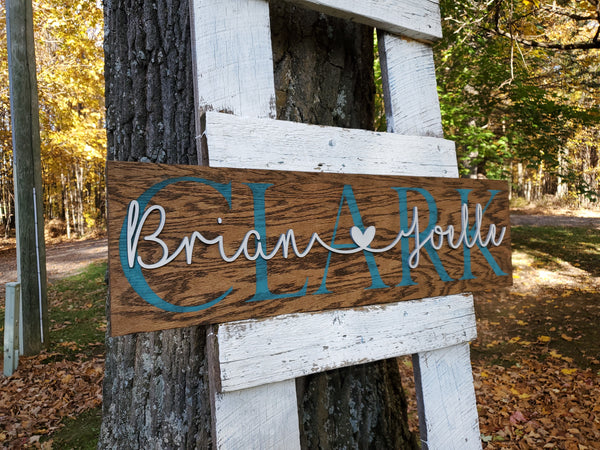 Personalized Laser Cut Wedding Decor Sign with Names