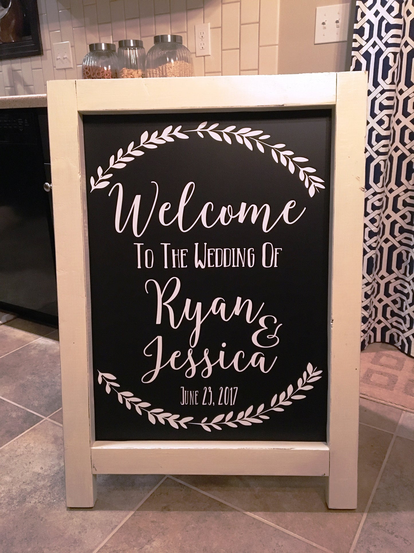 Rustic Chalkboard Easel for Country Wedding