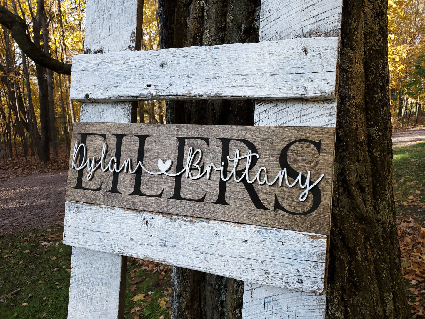 Personalized Laser Cut Wedding Decor Sign with Names