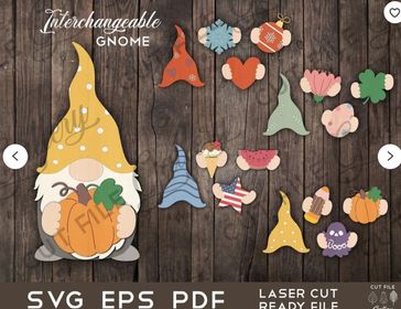 DIY Interchangeable Gnome Welcome Sign