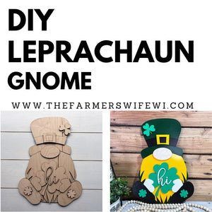 St. Patrick's Day Leprechaun Gnome DIY Sign Kit | DIY Paint Party Set