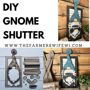 Gnome Shutter DIY Sign Kit | DIY Paint Party Set