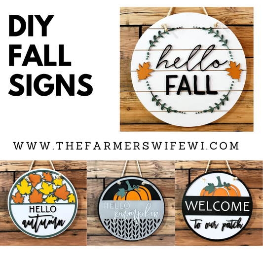 Fall DIY Sign Kit | DIY Paint Party Set | Multiple Sign Choices