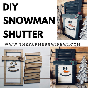 Snowman Shutter DIY Sign Kit | DIY Paint Party Set