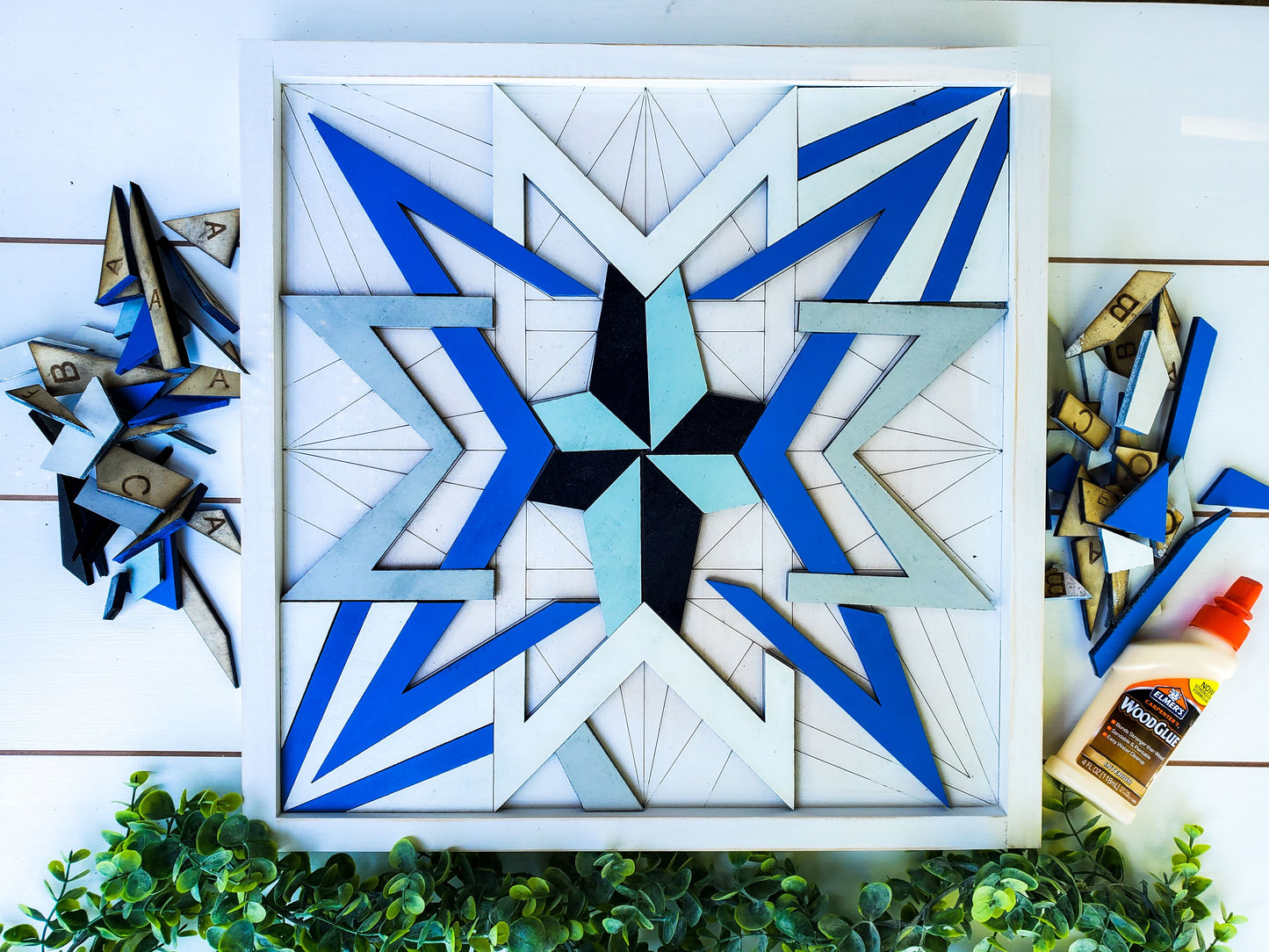 DIY Wood Star Quilt Sign | DIY Raised Puzzle Sign
