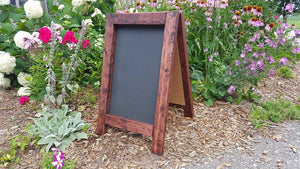 Double Sided Rustic Chalkboard Easel for Country Wedding