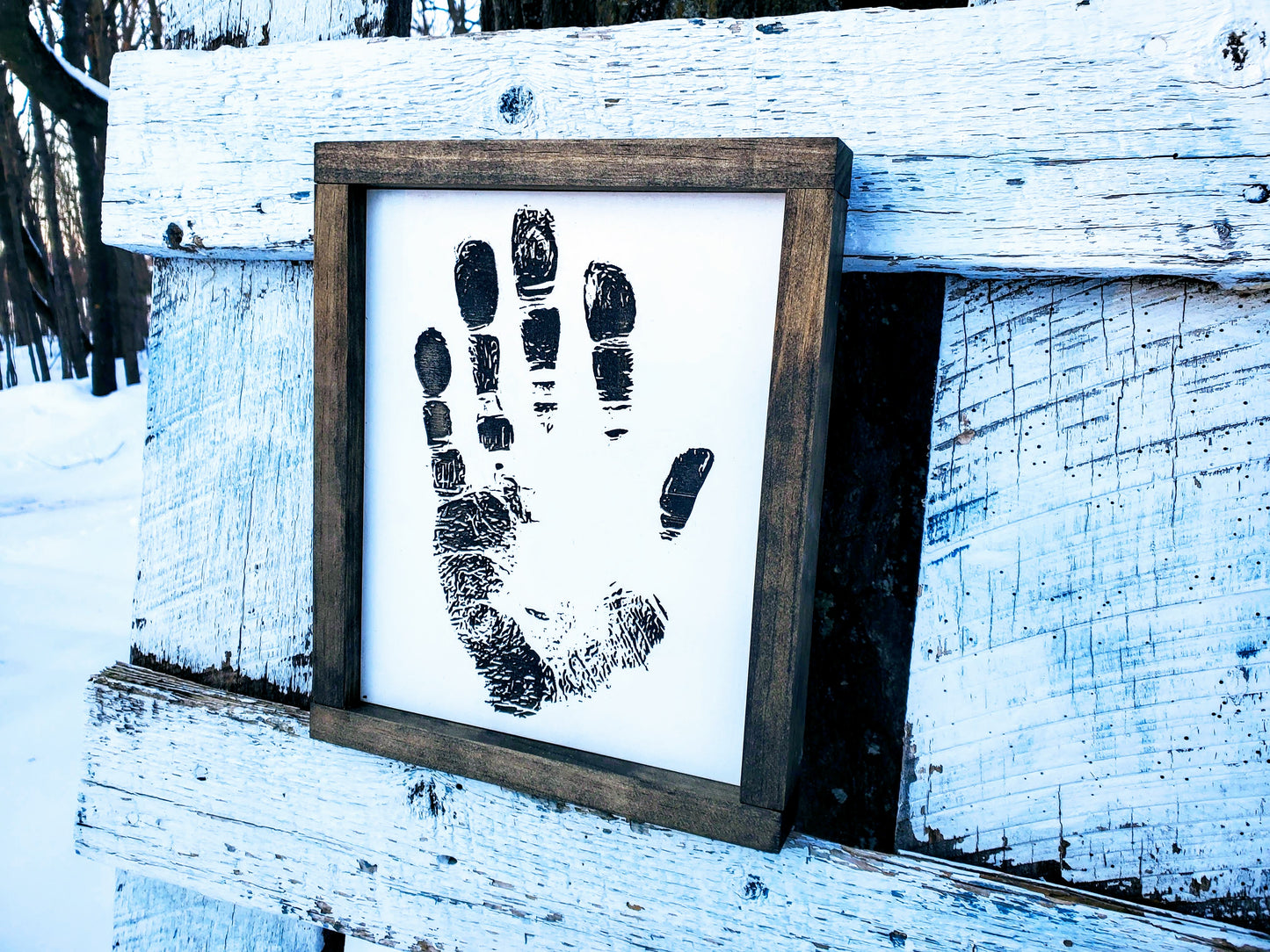 Custom Handprint Engraved Sign