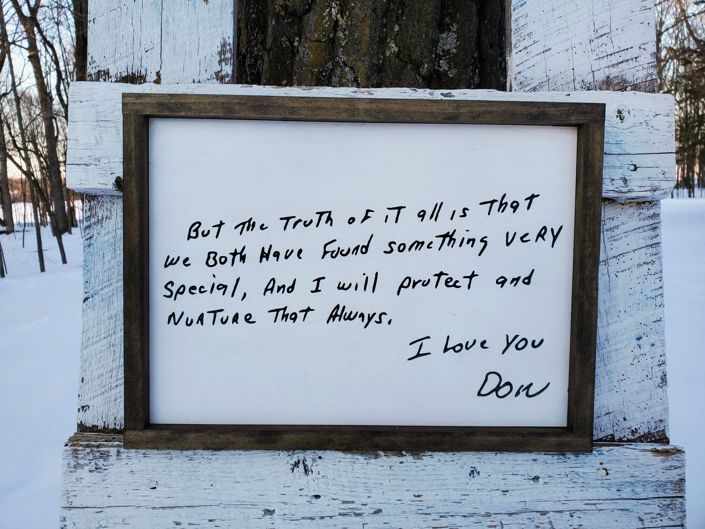 Custom Handwritten Note - Engraved Sign