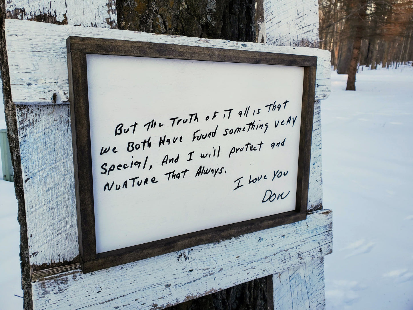 Custom Handwritten Note - Engraved Sign