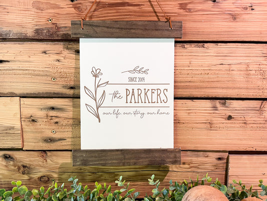 Family Name Sign | Wedding Gift | Last Name Sign | Anniversary Gifts | Established Sign | Mini Family Name Sign