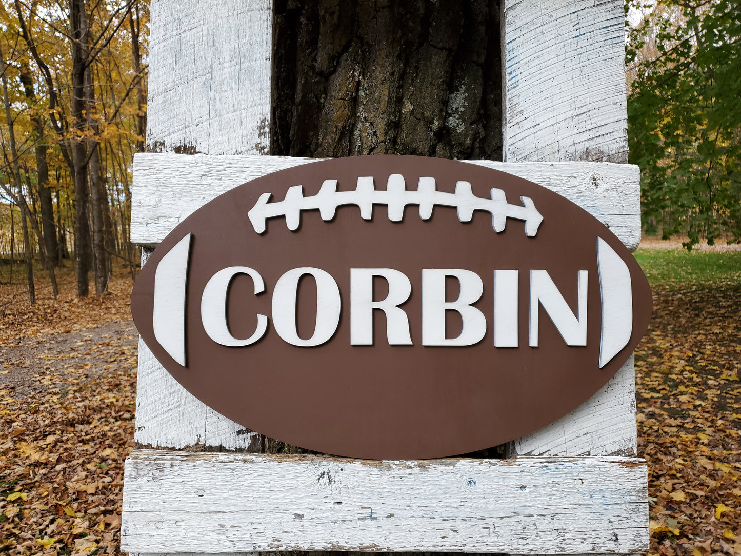 Personalized 3D Cutout Sports Decor Sign with Child's Name