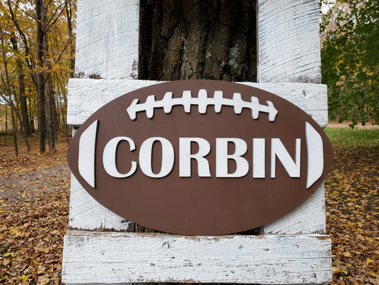 Personalized 3D Cutout Sports Decor Sign with Child's Name