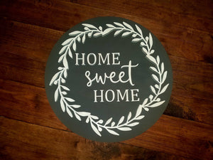 Home Sweet Home Round 3D Farmhouse Sign | Laser Cut Wood Sign