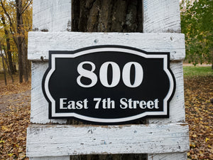 Custom Wood House Number and Street Name | Raised Lettering Sign | Unique Address Sign