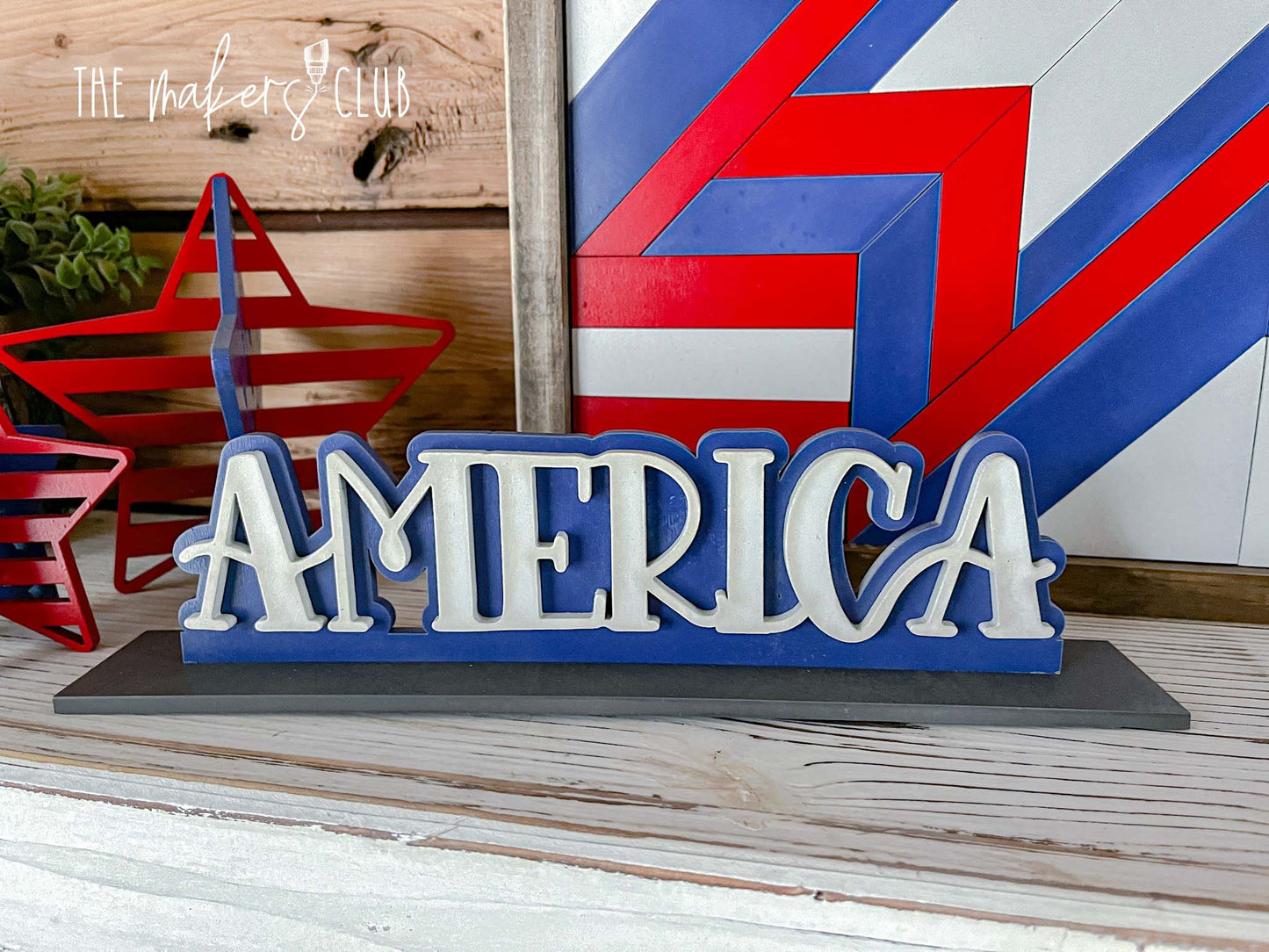 Patriotic Complete Mantel Decor | 4th of July Mantel Decor