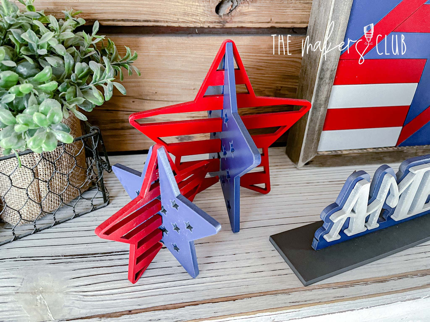 DIY Patriotic Complete Mantel Decor | 4th of July Mantel Decor