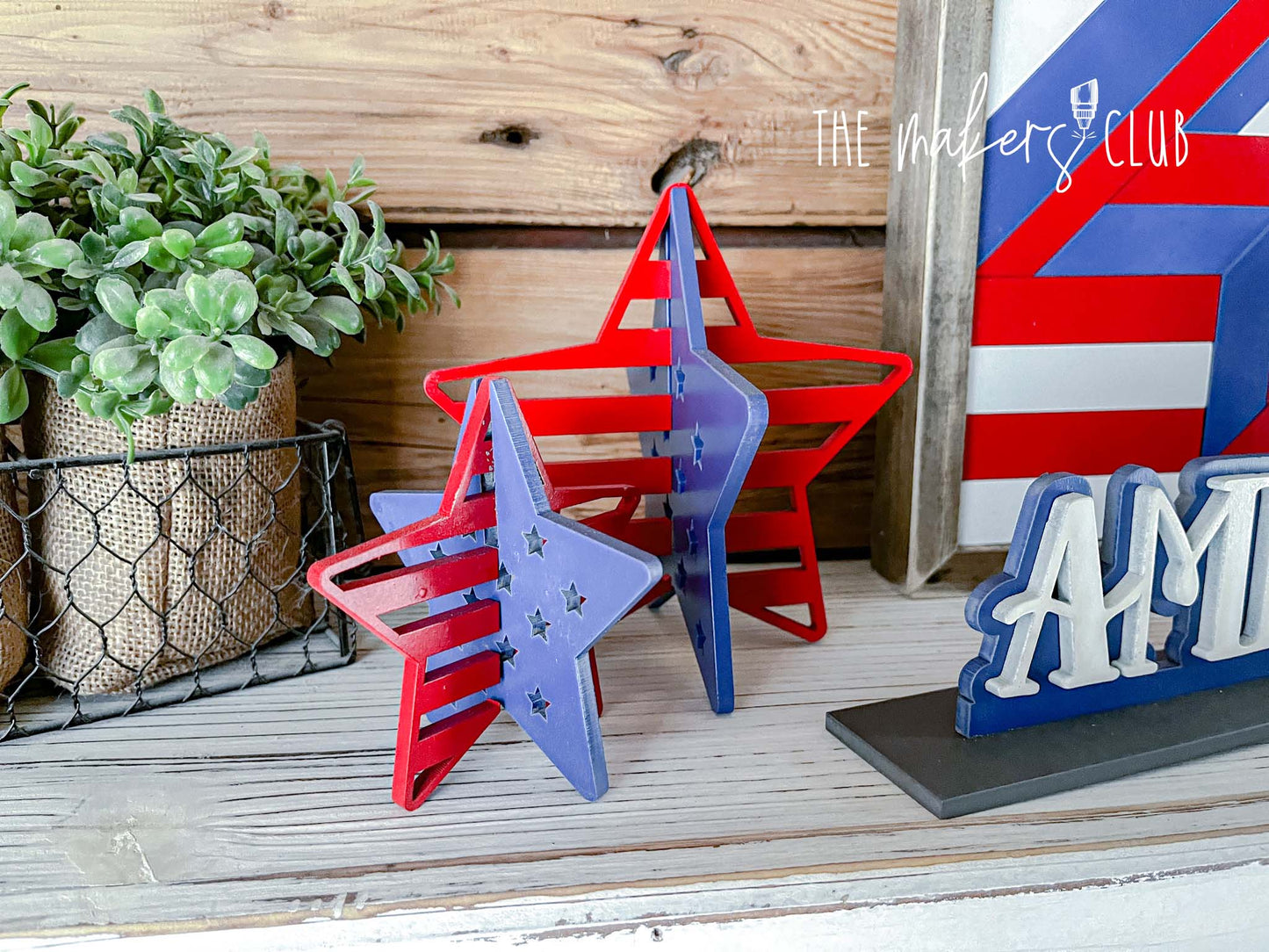 Patriotic Complete Mantel Decor | 4th of July Mantel Decor