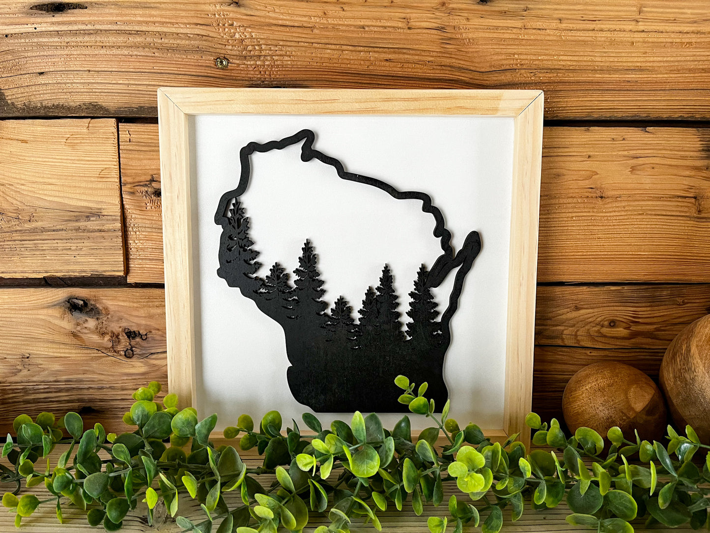 Wisconsin Forest | Wisconsin Art | Wisconsin Home Sign | Wisconsin Home Decor | Wisconsin Gifts