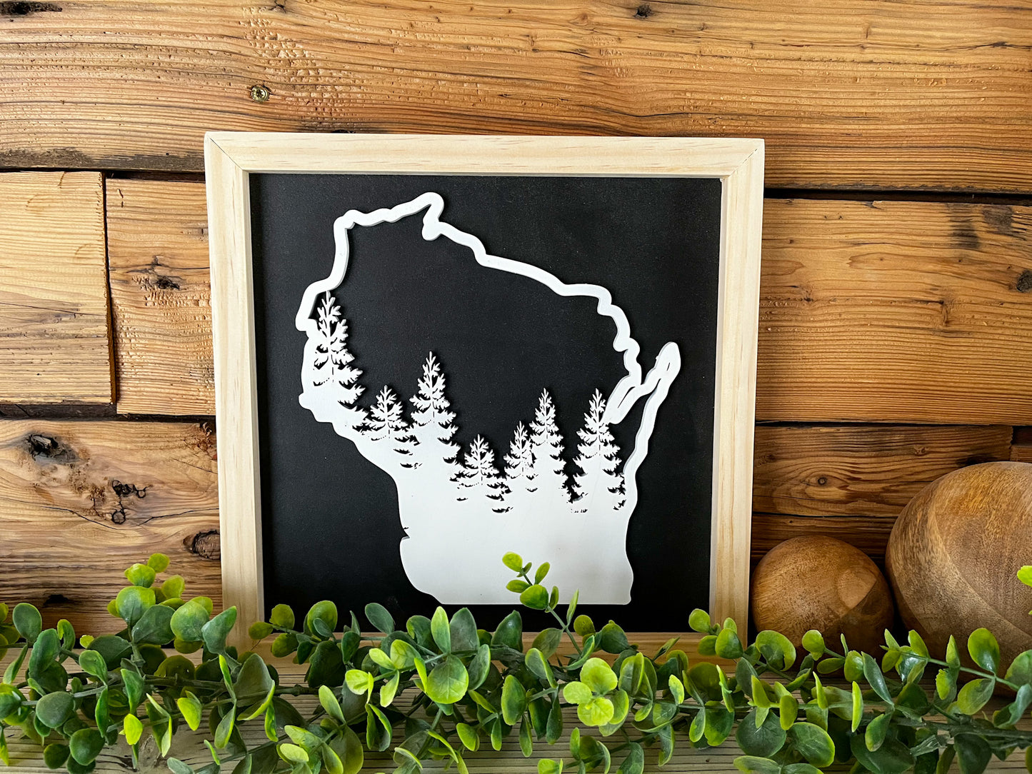 Wisconsin Forest | Wisconsin Art | Wisconsin Home Sign | Wisconsin Home Decor | Wisconsin Gifts