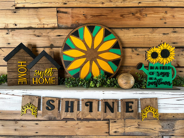 DIY Sunflower Complete Mantel Decor | Summer Mantel Decor