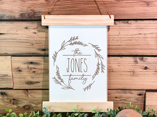 Family Name Sign | Wedding Gift | Last Name Sign | Anniversary Gifts | Mini Family Name Sign