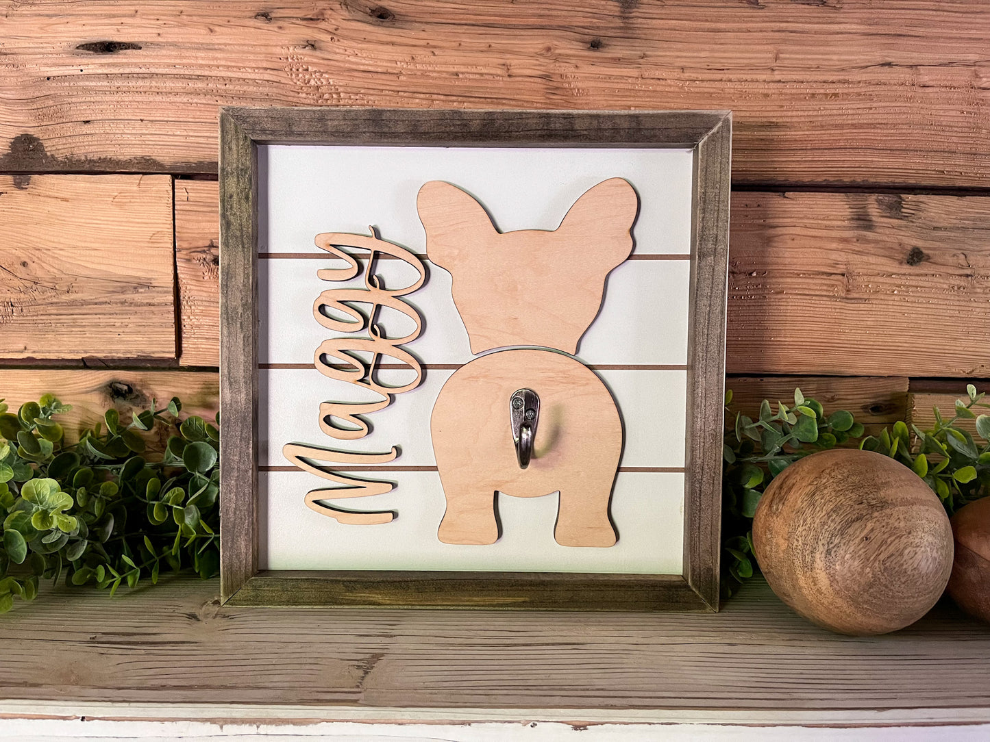 Personalized Dog Leash Holder for Wall | Custom Dog Leash Hanger | Wall Mounted Dog Leash Holder