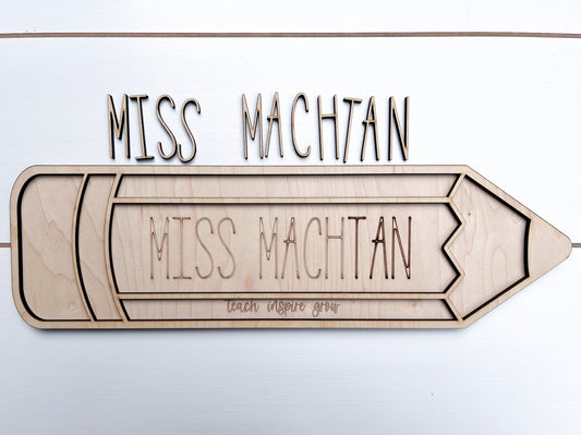 DIY Teacher Gifts | DIY Teacher Pencil Sign | DIY Teacher Gifts Thank You | DIY Teacher Appreciation Gift | Teacher Gifts Personalized Sign