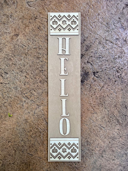 Fall "Hello" DIY Porch Leaner Sign Kit | DIY Paint Party Set