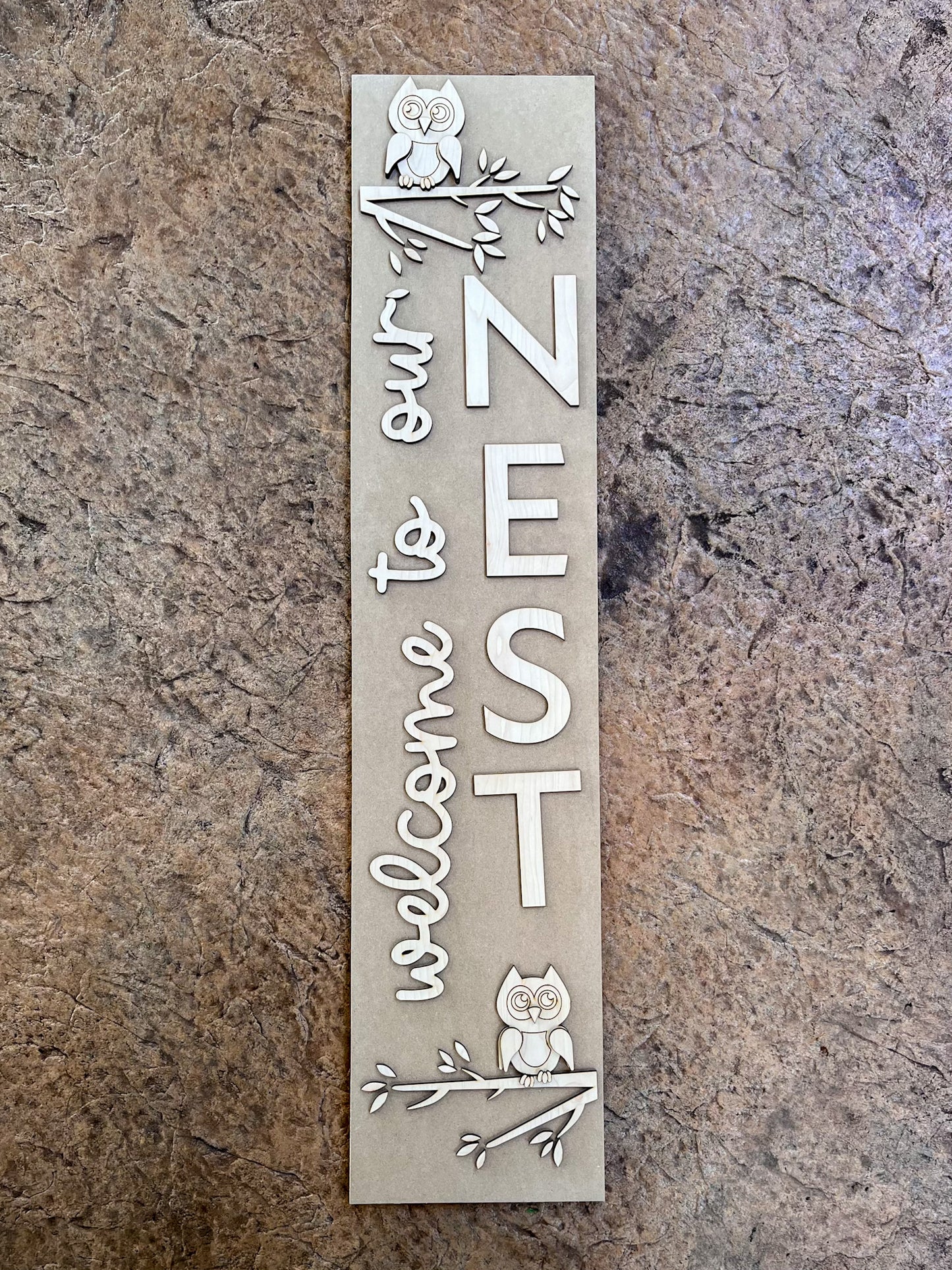 "Welcome to our Nest" DIY Porch Leaner Sign Kit | DIY Paint Party Set