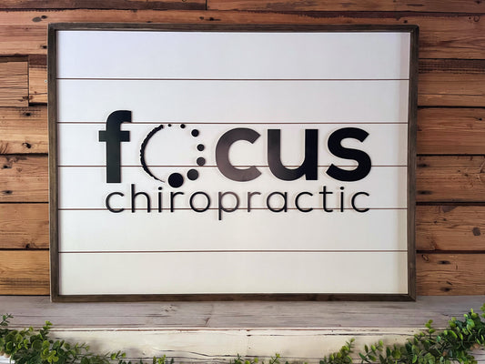 Large Custom Business Logo Sign with Raised Lettering