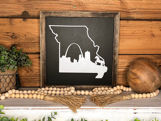 Gateway Arch Sign | Missouri State Sign | House Warming Gift Idea | State Sign | Rustic Home Decor | Gift for Her | Farmhouse Home Decor