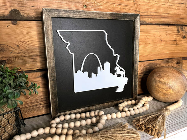 Gateway Arch Sign | Missouri State Sign | House Warming Gift Idea | State Sign | Rustic Home Decor | Gift for Her | Farmhouse Home Decor
