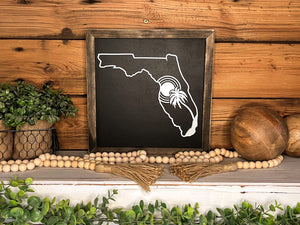 Sunshine State Sign | Florida State Sign | House Warming Gift Idea | State Sign | Rustic Home Decor | Gift for Her | Farmhouse Home Decor