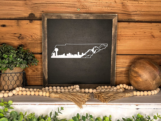 Great Smoky Mountains Sign | Tennessee State Sign | House Warming Gift Idea | State Sign | Rustic Home Decor | Gift for Her |Farmhouse Decor