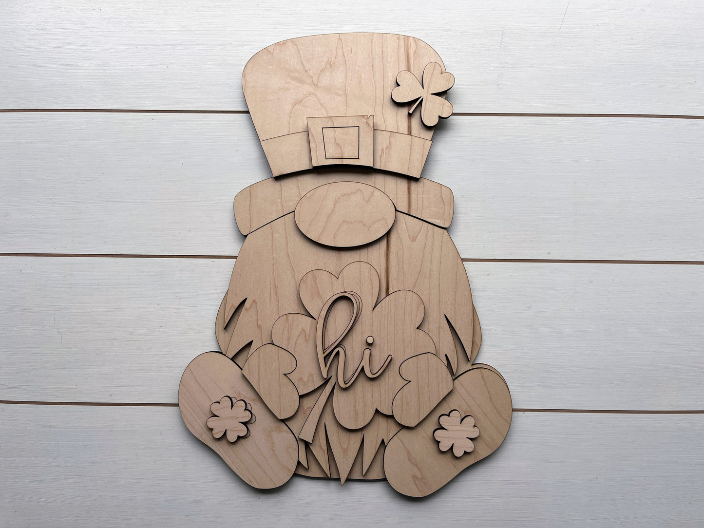 St. Patrick's Day Leprechaun Gnome DIY Sign Kit | DIY Paint Party Set