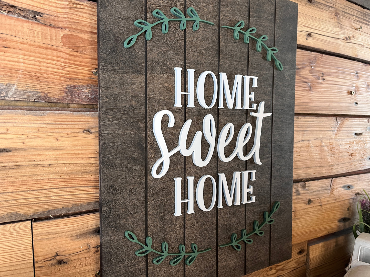 Home Sweet Home Painted Farmhouse Sign | Painted Wood Sign