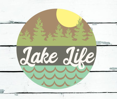 Lake Life Round DIY Sign Kit | DIY Paint Party Set