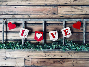 Valentine's Day Banner | Valentine's Day Decor | Mantel Decor | Wooden Banner