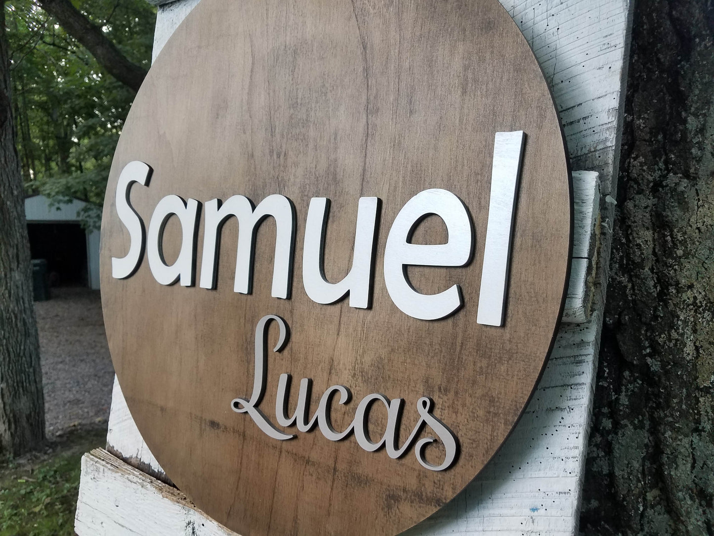 Personalized 3D Cutout Nursery Decor Sign with Child's Name
