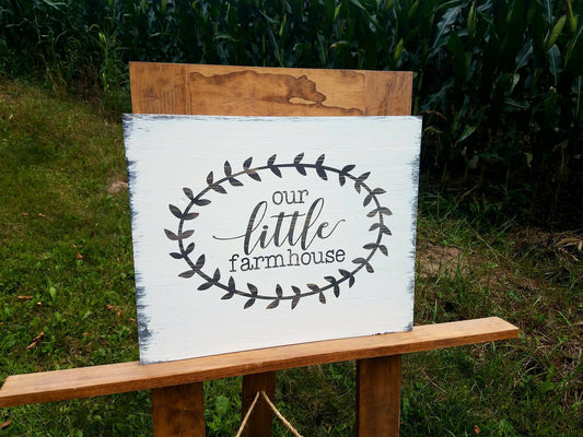 Our Little Farmhouse Wood Wall Art Sign