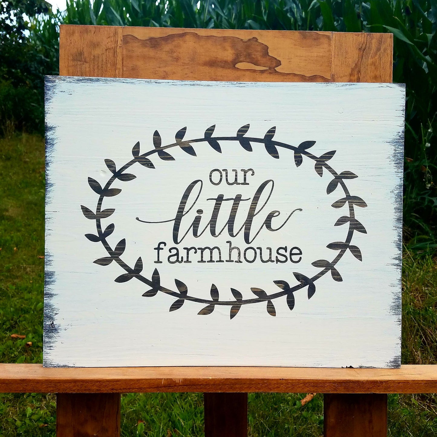 Our Little Farmhouse Wood Wall Art Sign